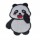 Išsiuvinėtas lipdukas -  aplikacija panda